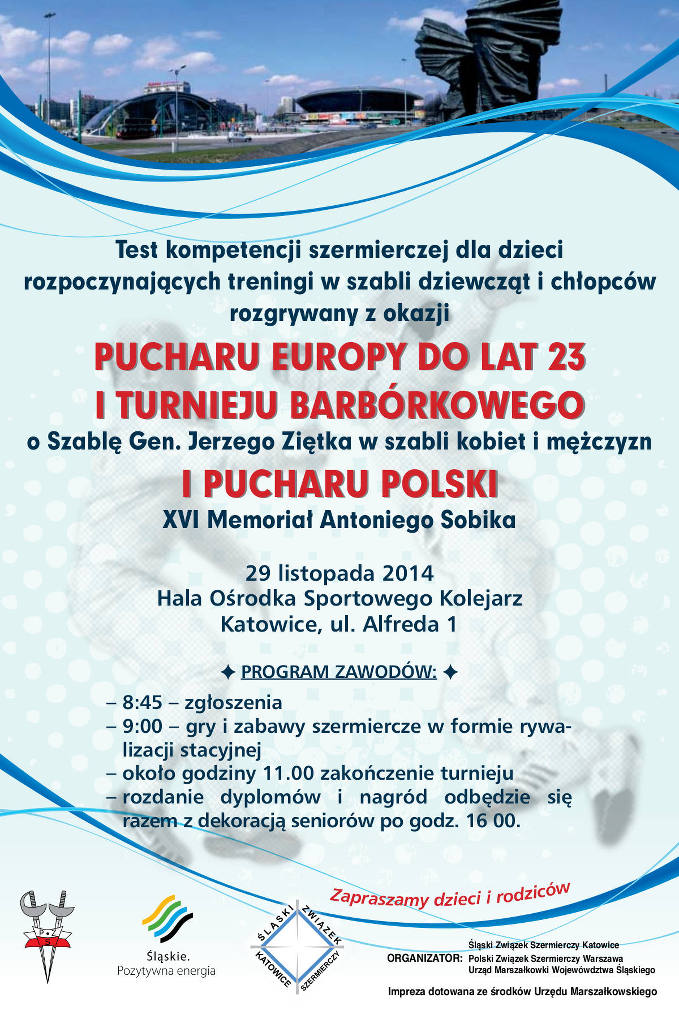Test kompetencji szermierczej dla dzieci plakat